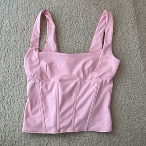 Edikted Light Pink Corset Top